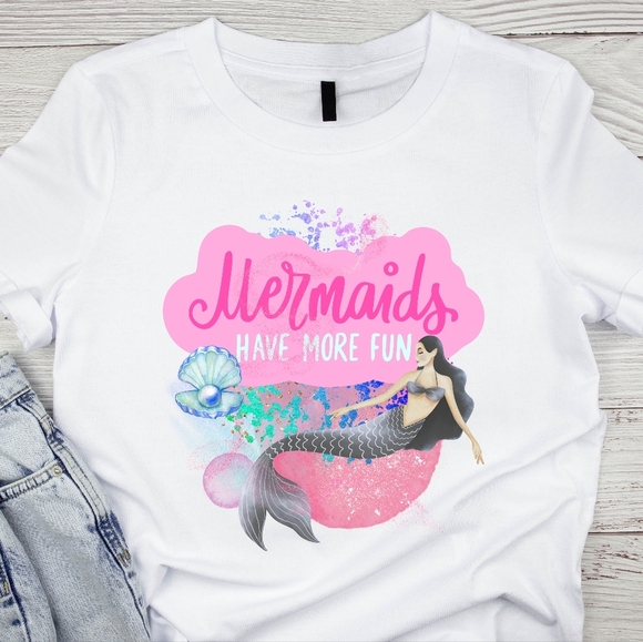 The Artisan Edit Tops - "Mermaids Have More Fun" Short Sleeve Unisex Tee